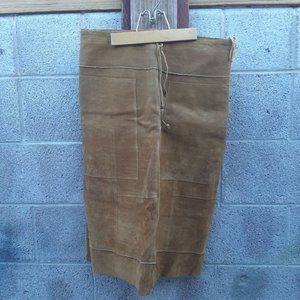 Vintage Wilsons Maxima Genuine Suede Patchwork Skirt Women’s size 12